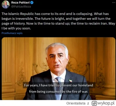 Orientalista - Dziś będzie dość długo.

Dostałem wczoraj bardzo przygnębiającą wiadom...