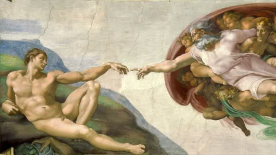 Ksemidesdelos - był taki obraz Michała Anioła "Stworzenie Adama" ( ͡° ͜ʖ ͡°)