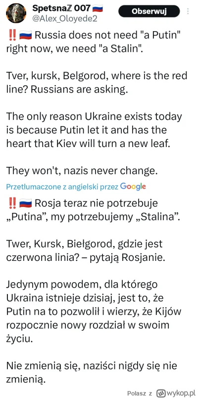 Polasz - Największa chyba ruska onuca psioczy na putlera. Czy czuć już nowe wiatry cz...