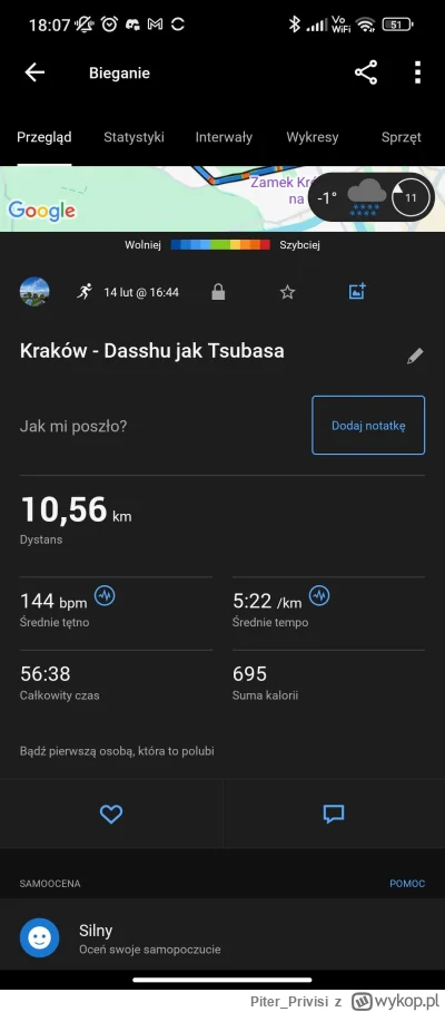 Piter_Privisi - 44 694,16 - 10,56 = 44 683,60

Ostatni trening przed biegiem walentyn...