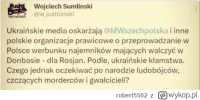 robert5502 - Będzie pozew
Tego typu stwierdzenie atakujące wszystkie osoby pochodzeni...