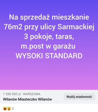 pieknylowca - Ja pie*dole - ponad 20tys za metr na Błoniach Wilanowskich w Warszawie....