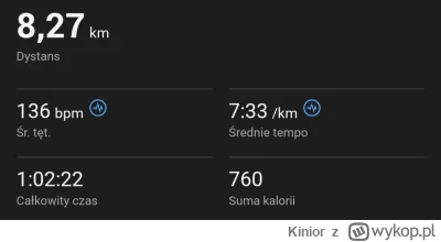 Kinior - 84 138,78 - 8,27 = 84 130,51

Piątkowe. Zastanawia mnie, czemu pierwsze 4 km...