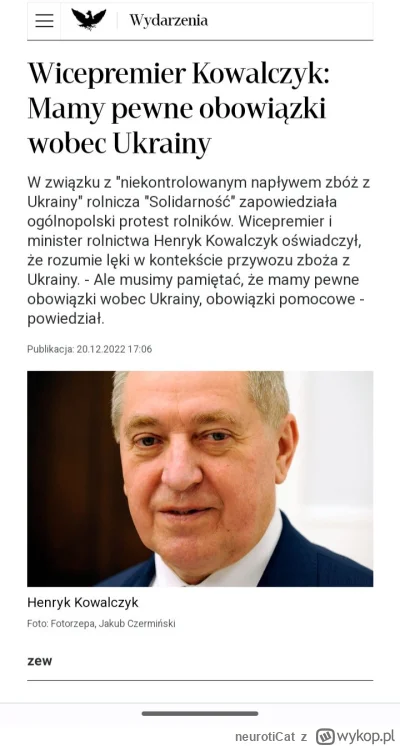 neurotiCat - Za  to polski minister jeszcze w grudniu 2022 roku: