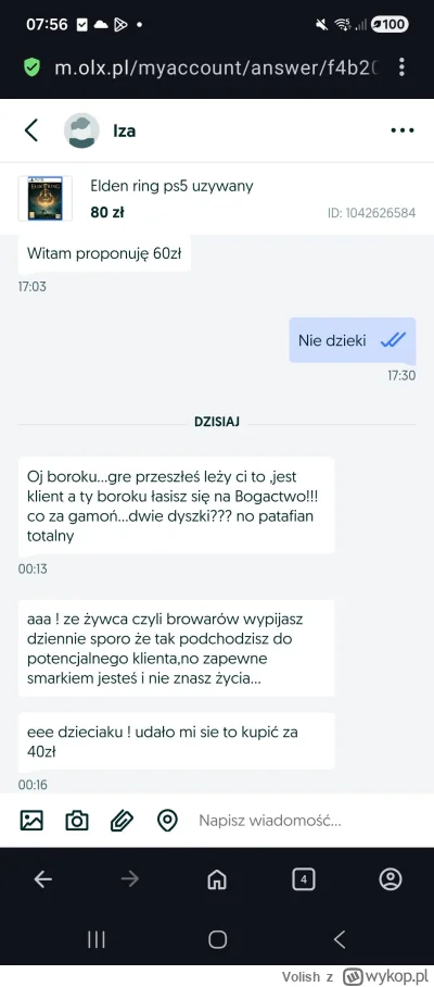 Volish - #olx #patologia #zakupy #frustrat
Moja potencjalna chęć zostania bogaczem ba...