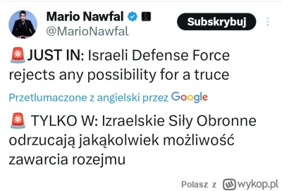 Polasz - Jest odpowiedź z Izraela