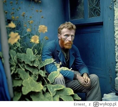 Ernest_ - Colorized photo of Vincent van Gogh at his home in Arles in 1869, photo by ...