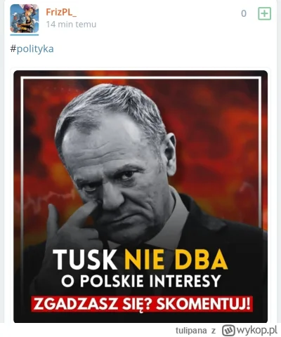 tulipana - Tylko kto to ma skomentować, jak typ poblokował każdego, kto nie pluje na ...