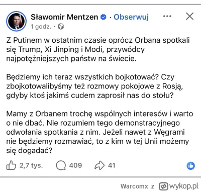 Warcomx - Pan Cymbał przemówił.

Skrytykował jedyny sensowny ruch Nawrockiego w ostat...