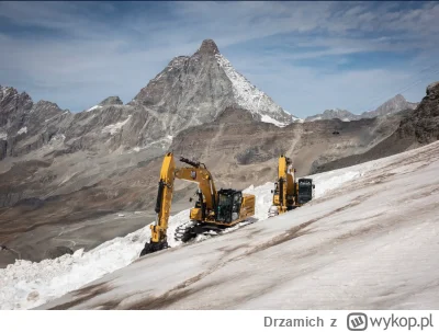 Drzamich - Koparki #!$%@?ą lodowiec w okolicach Zermatt, po to, aby sezon zawodów nar...