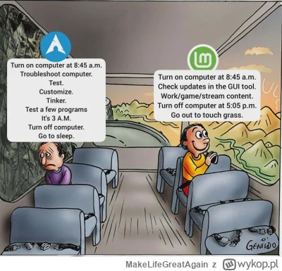 MakeLifeGreatAgain - #linux #archlinux #mint #linuxmint #heheszki