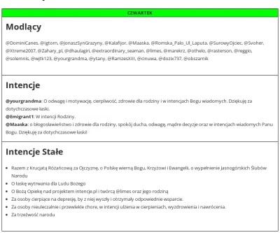 dendrofag - @DominiCanes, @Igtorn, @JonaszSynGrazyny, @Kalafijor, @Maaska, @RomskaPal...