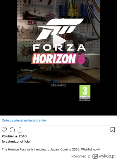 Poroniec - za chwilę podczas Tokyo Game Show ogłoszenie nowej Forzy Horizon w Japonii...