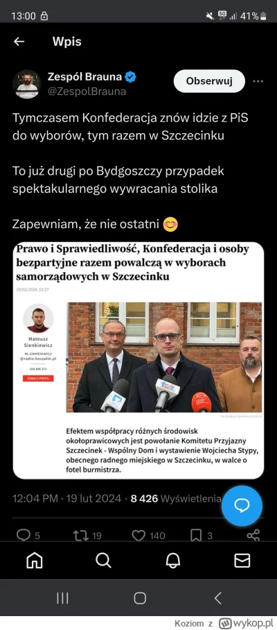 Koziom - PiS-PO jedno zło, tylko Konfederacja!
#polityka #sejm