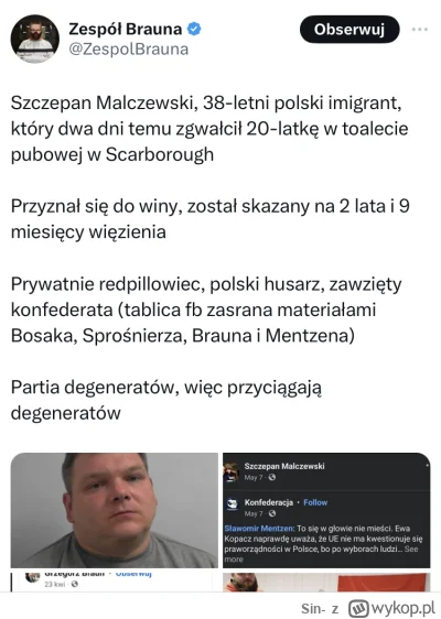 Sin- - A na Facebooku bronił kobiet przed gwałcącymi imigrantami ¯\(ツ)/¯
https://www....