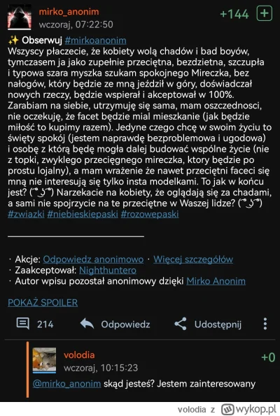 volodia - Oczywiście nie odpowiedziała.
-Olaboga o czym przegrywy pieprzą, ja szukam ...