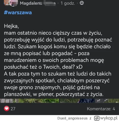 Dueil_angoisseus - Zrzut z grupy służącej do poznawania osób w internecie.
Ledwo doda...