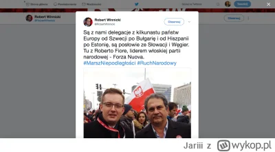 Jariii - To kogo reprezentuje Winnicki? ( ͡° ʖ̯ ͡°)
Włoski neofaszysta Roberto Fiore ...