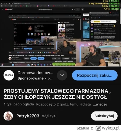 Szatula - #mirkokoksy #patryk2703 Patryk ogląda Patryka, który ogląda Patryka xD