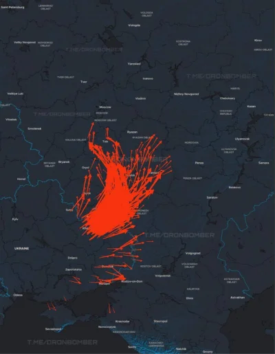 czlowiek_czlowiekowski - Powiadają że około 700 dronów.
Słodkich snów 

#wojna #ukrai...
