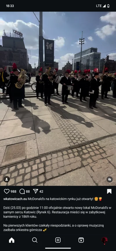 Foxing - Kazali orkiestrze grać przy otwarciu #mcdonalds xD Ciekawe ile korpo dało w ...