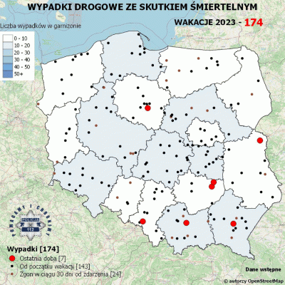 Salido - Minął 31. (z 70) dzień wakacji.

W ciągu ostatniej doby miało miejsce 7 wypa...