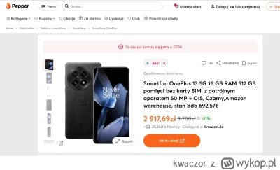 kwaczor - #smartfony Drodzy Wykopowicze, gdzie i czy jest haczyk?