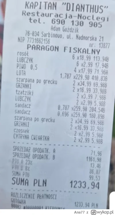 Ana77 - Restaurację doliczają już nawet przyprawy. Przyprawy tak zdrożały? 
   Swoją ...