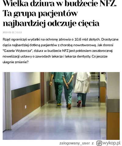 zalogowany_user - @Jariii: 
NFZ refunduje terapię, które są sprawdzone

a dlaczego ni...