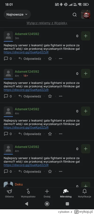cybulion - Szanowny @wykop wasz ai bot moderujacy w niedziele ma wolne? @a_s rzekomo ...