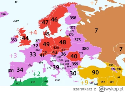 szarytkarz - Mapa numeró kierunkowych Europy

źródło:https://brilliantmaps.com/teleph...