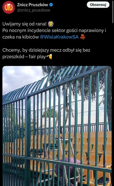 WolnyBLN - #mecz banda przygłupów z Pruszkowa i pewnie z Legii w nocy zniszczyła sekt...