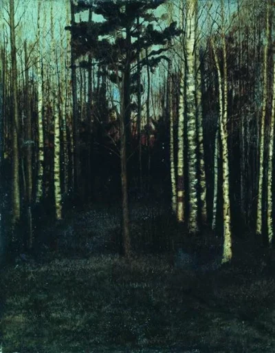 n.....a - #malarstwo Isaac Levitan "About nightfall. Grove., Original Title: К вечеру...