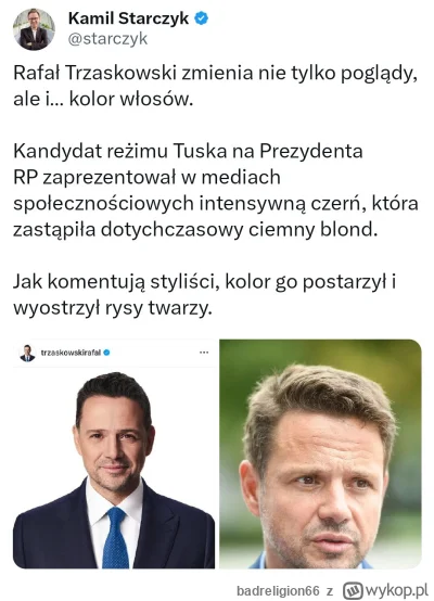 badreligion66 - #polityka Afera jest, Bonżur zmienił kolor włosów.