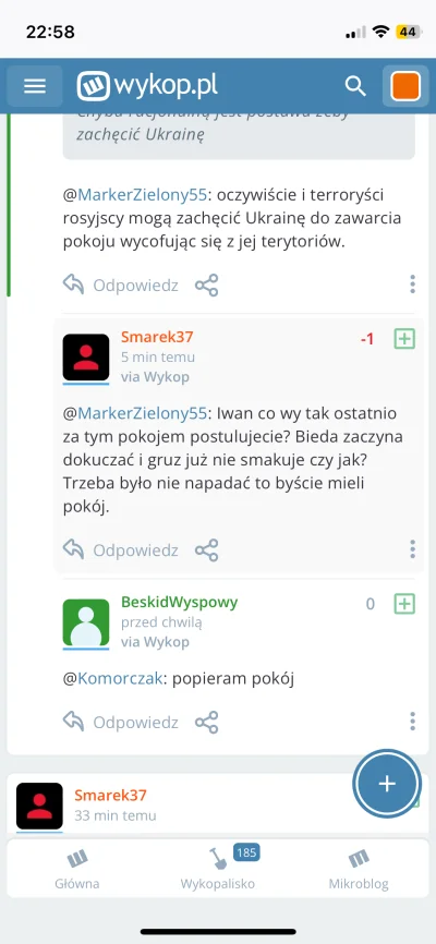 dqdq1 - @Smarek37: nowość, minusy na mikroblogu. Wykop działa wspaniale.