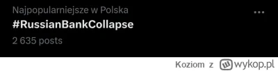 Koziom - Co się dzieje z rosyjskim bankiem, że na Twitterze dominuje ten hasztag? Moż...