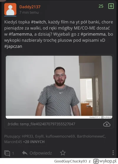 GoodGuyChucky93 - @Daddy2137 bardzo szybko źle się zestarzało 
#famemma #primemma