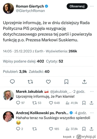 kepak - #giertych #kaczynski #polityka #pis 
Czy Giertycha powaliło?