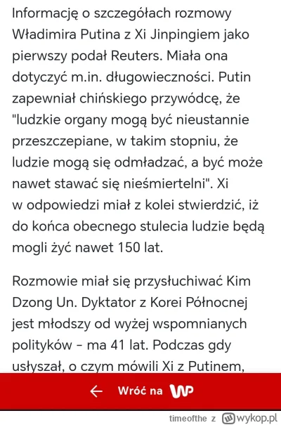 timeofthe - Nie byłbym zdziwiony jakby ten chory człowiek przeszczepial sobie organy ...