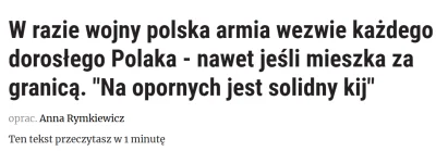 tomekb1999 - Dorosły Polaku! Wiedz, że jakby co to twoje państwo wezwie cię do maszyn...