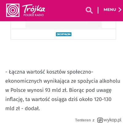 Tenteren - Patrząc jaką ogresje wywoluje temat ograniczenia sprzedaży alkoholu można ...