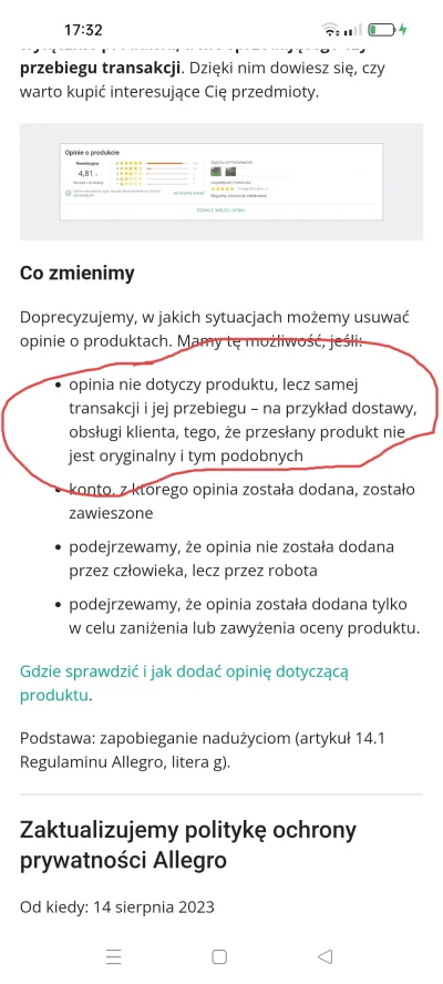 Wychwalany - #allegro rozpoczyna walke z podróbkami. Będą usuwać wszystkie opinie któ...