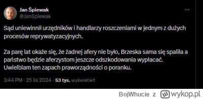 BojWhucie - >W poniedziałek zapadł wyrok w dużym procesie dotyczącymi reprywatyzacji ...