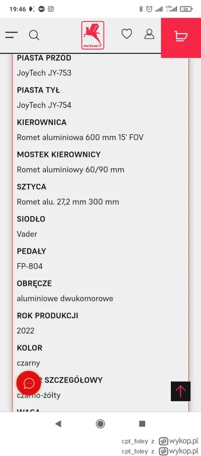 cpt_foley - Hej wszystkim, mam problem ze swoim rowerem Romet Rambler 6.1. Kierownica...