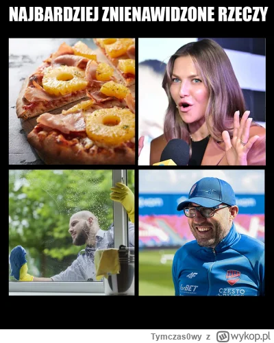 Tymczas0wy - 1. PIZZA Z ANANASEM.
2. skakANKA.
3. MYCIE OKIEN.
4. RAKÓW CZĘSTOCHOWA T...