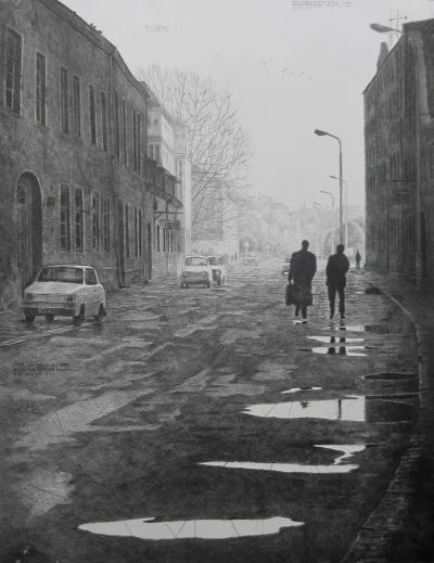 GARN - #sztuka #art autor: Mikael KIhlman, Cold morning after rain, 63 x 49 cm, 1995
