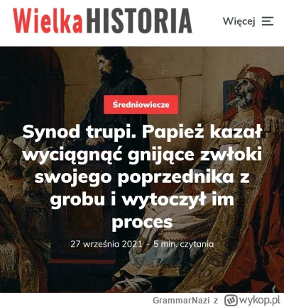 GrammarNazi - Uczmy się z historii ( ͡° ͜ʖ ͡°)

#bekazkatoli #cenzopapa #wykopobrazap...