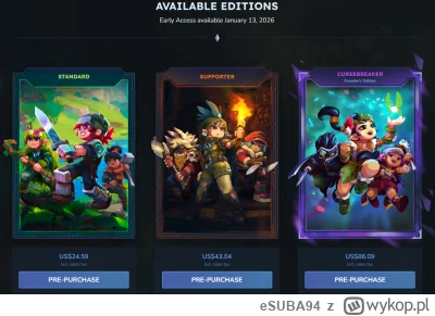 eSUBA94 - wystartowały pre-ordery

#hytale #minecraft  #hypixel #gamedev