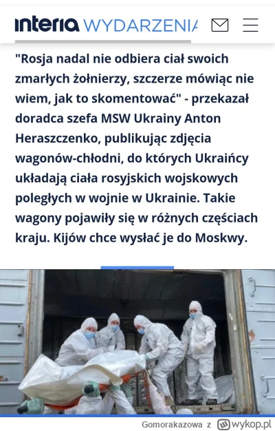 Gomorakazowa - @Metris na Ukrainie chowa się ludzi z honorami, a wasi towarzysze, Wan...