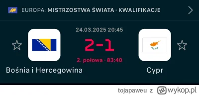 tojapaweu - Szacun, żeby tylko 2:1 przegrywać grając przeciwko dwóm krajom.

#mecz